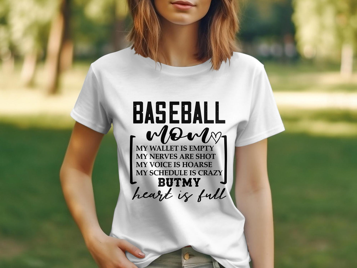 Baseball Mom Front & Back - T-shirt