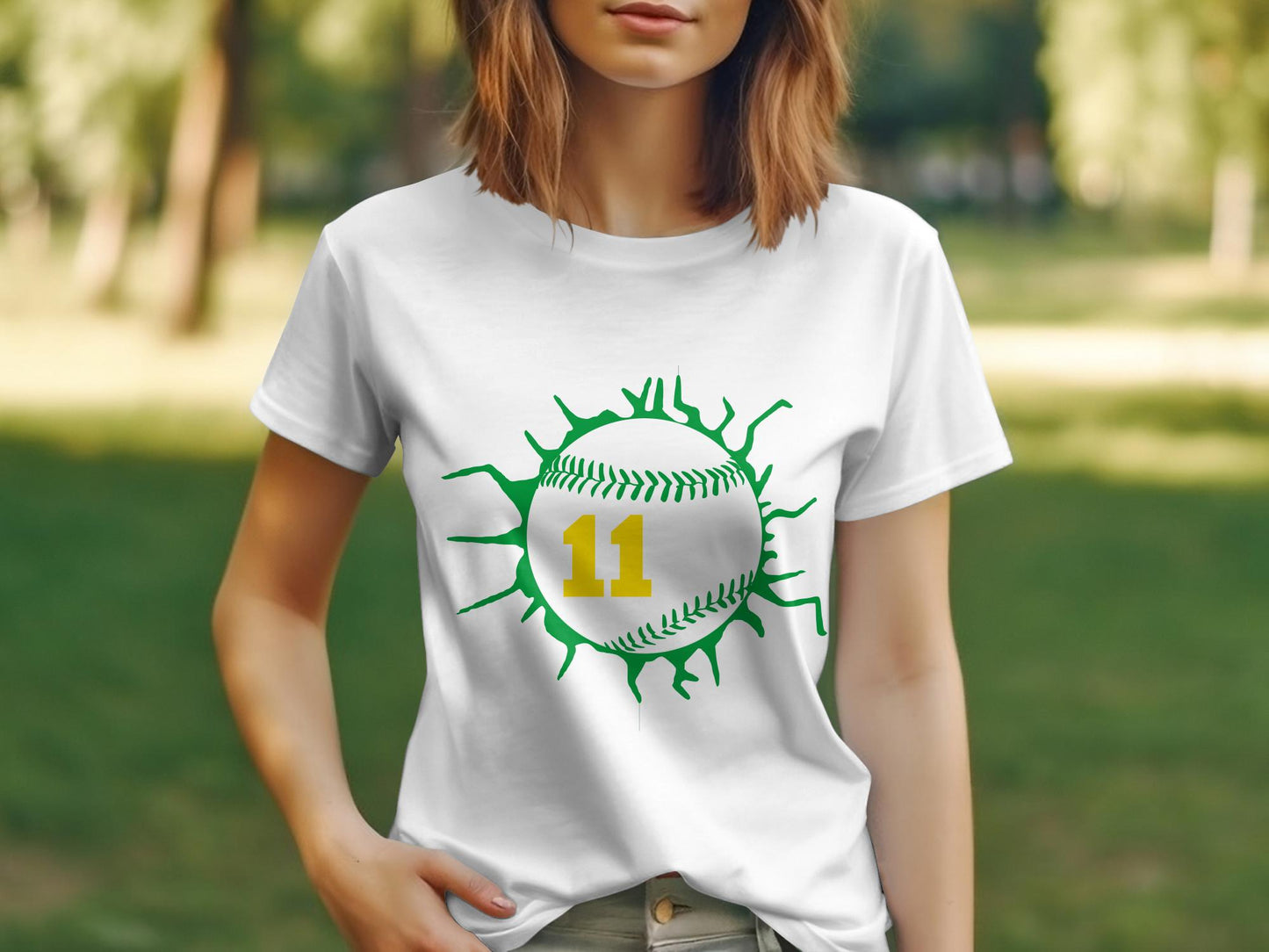 Baseball Cracked Personalized - T-shirt