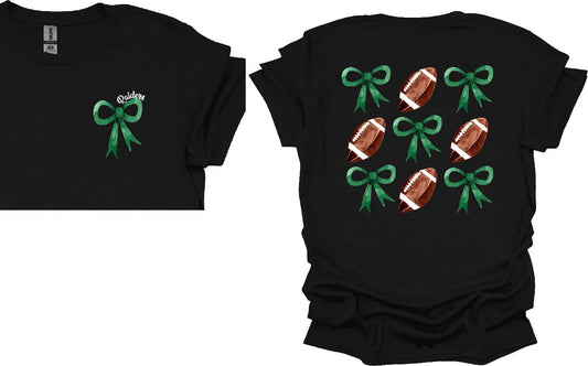 Football - RSHS Raider Football Coquette Bows Tshirt